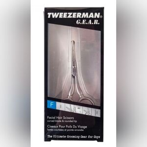 Tweezerman G.E.A.R. Facial Hair Scissors - Silver